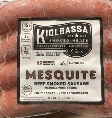 MESQUITE BEEF SMOKE SAUSAGE