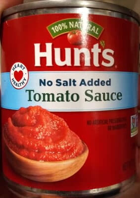 HUNTS No Salt Added Tomato Sauce, 8 OZ