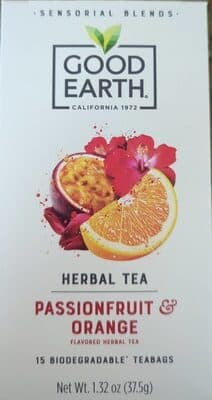 PASSIONFRUIT & ORANGE FLAVOURED HERBAL BIODEGRADABLE TEABAGS, PASSIONFRUIT & ORANGE