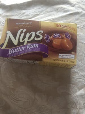 NIPS, RICH & CREAMY HARD CANDY, BUTTER RUM