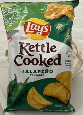 KETTLE COOKED POTATO CHIPS, JALAPENO