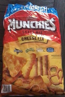 CHEESE FIX FLAVORED SNACK MIX, NACHO CHEESE, CRUNCHY CHEESE, HARVEST CHEDDAR