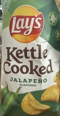 JALAPENO FLAVORED KETTLE COOKED POTATO CHIPS, JALAPENO
