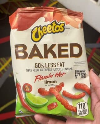 BAKED FLAMIN' HOT LIMON CHEESE FLAVORED SNACKS, LIMON