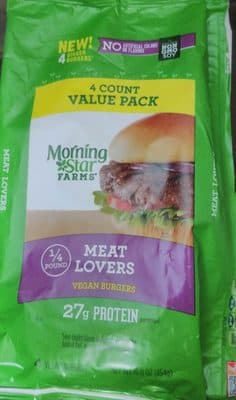 Morningstar Farms Veggie Burgers Meat Lovers Vegan Burger 16oz