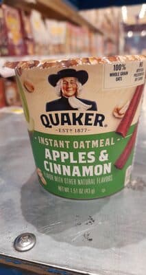 Product image of Quaker Instant Oatmeal Apples & Cinnamon Flavor 1.51 Oz