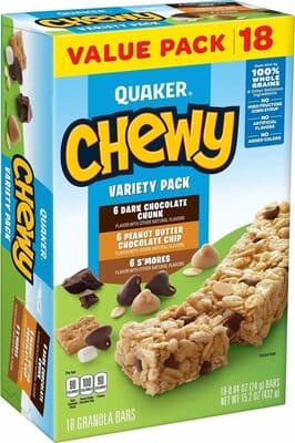 Quaker Chewy Variety Pack Granola Bars(18-0.84 oz)15.2 Ounce 18 Count Box