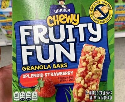 SPLENDID STRAWBERRY CHEWY FRUITY FUN GRANOLA BARS, SPLENDID STRAWBERRY
