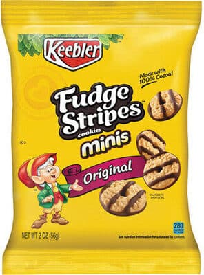 Keebler Fudge Shoppe Cookies Fudge Stripes Minis Original 2oz