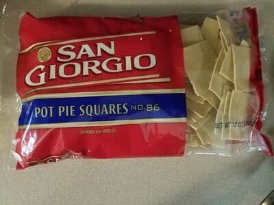 ENRICHED EGG NOODLES, POT PIE SQUARES NO. 86