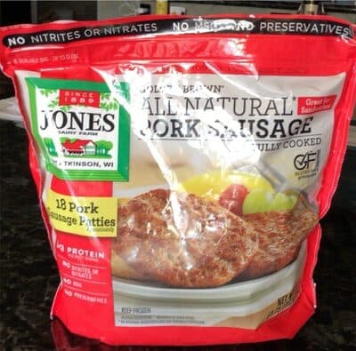 Golden Brown All Natural Pork Sausage Patties, Mild, Minimum 18 Patties/Bag, 28 oz.