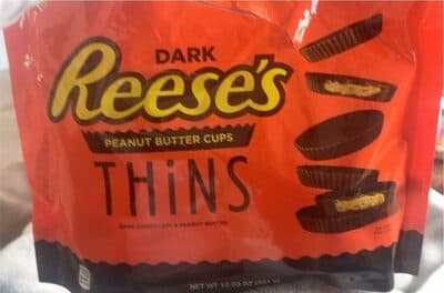 DARK CHOCOLATE PEANUT BUTTER CUPS, DARK CHOCOLATE