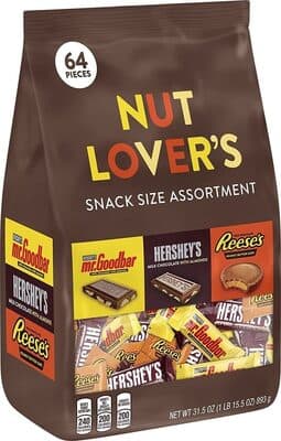 NUT LOVER'S SNACK SIZE ASSORTMENT CHOCOLATES