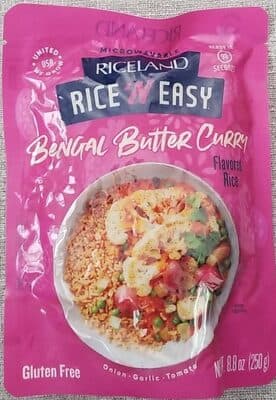 BENGAL BUTTER CURRY FLAVORED MICROWAVABLE RICE, BENGAL BUTTER CURRY