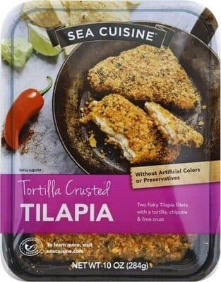 HIGH LINER, SEA CUISINE, TORTILLA CRUSTED TILAPIA
