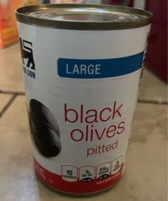 FOOD LION, LARGE PITTED RIPE OLIVES