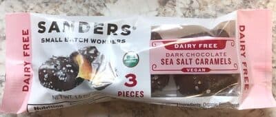DARK CHOCOLATE SEA SALT DAIRY FREE CARAMELS, DARK CHOCOLATE SEA SALT