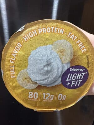 BANANA CREAM FLAVORED GREEK NONFAT YOGURT, BANANA CREAM
