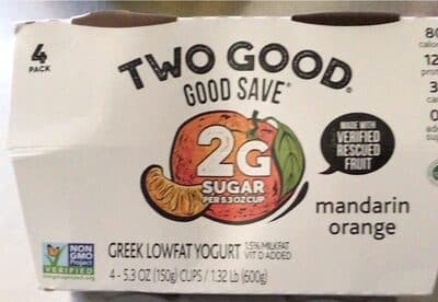 MANDARIN ORANGE GREEK LOWFAT YOGURT, MANDARIN ORANGE