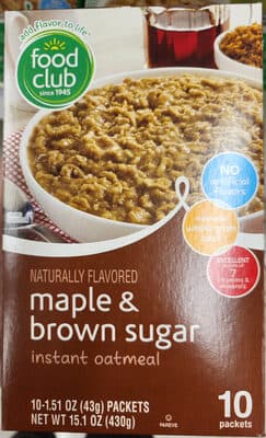 MAPLE & BROWN SUGAR INSTANT OATMEAL