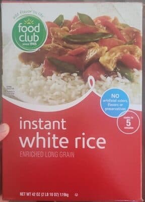 ENRICHED LONG GRAIN INSTANT WHITE RICE