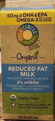 2% REDUCED FAT MILK WITH 50 MG OF DHA & EPA OMEGA-3