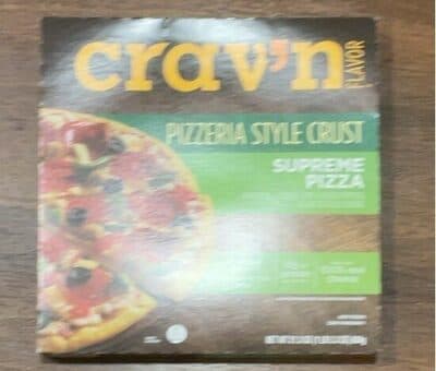 SUPREME PEPPERONI, SAUSAGE, RED & GREEN PEPPERS, BLACK OLIVES & ONIONS PIZZERIA STYLE CRUST PIZZA, SUPREME