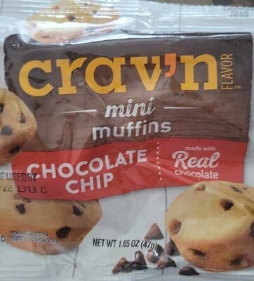 CHOCOLATE CHIP MINI MUFFINS, CHOCOLATE CHIP