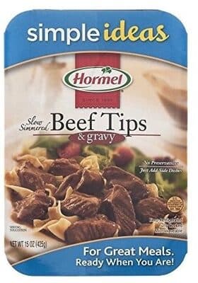 SLOW SIMMERED BEEF TIPS & GRAVY, BEEF