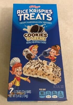 COOKIES 'N' CREME CRISPY MARSHMALLOW SQUARES BARS, COOKIES 'N' CREME