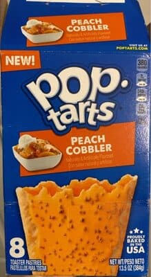 PEACH COBBLER FLAVORED TOASTER PASTRIES, PEACH COBBLER