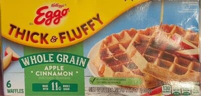 APPLE CINNAMON FLAVORED WHOLE GRAIN WAFFLES, APPLE CINNAMON