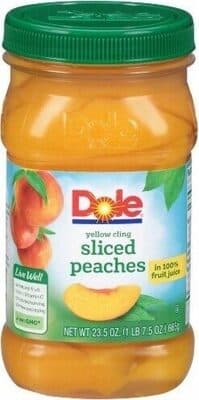 YELLOW CLING SLICED PEACHES IN 100% FRUIT JUICE