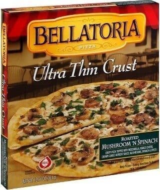 ULTRA THIN CRUST PIZZA, ROASTED MUSHROOM 'N' SPINACH
