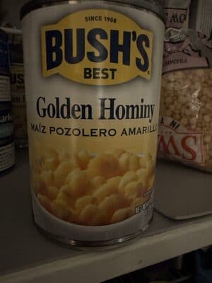 BUSH'S Golden Hominy 15.5 oz