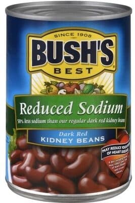 BUSH'S Reduced Sodium Dark Red Kidney Beans  16 oz