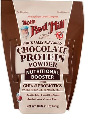 CHOCOLATE PROTEIN POWDER NUTRITIONAL BOOSTER WITH CHIA & PROBIOTICS