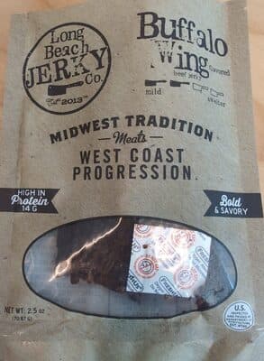 BUFFALO WING FLAVORED BEEF JERKY, BUFFALO WING