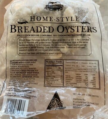 HOME-STYLE BREADED OYSTERS, HOME-STYLE