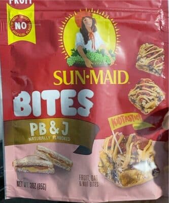 SUNMAID BITES PB&J 3 OZ
