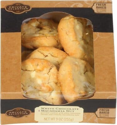 PRIVATE SELECTION, WHITE CHOCOLATE MACADAMIA NUT GOURMET COOKIES