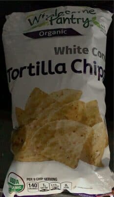 ORGANIC, WHITE CORN TORTILLA CHIPS, WHITE CORN