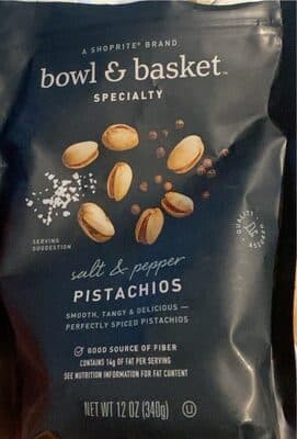 SPECIALTY, SALT & PEPPER PISTACHIOS, SALT & PEPPER