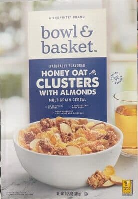 HONEY OAT CLUSTERS WITH ALMONDS MULTIGRAIN CEREAL, HONEY OAT CLUSTERS WITH ALMONDS