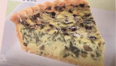 SPINACH QUICHE A CLASSIC, PREPARED WITH WHOLE EGGS, SPINACH & CHEESE, SPINACH QUICHE