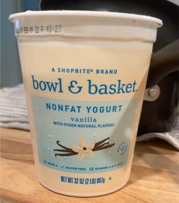 VANILLA NON FAT YOGURT, VANILLA