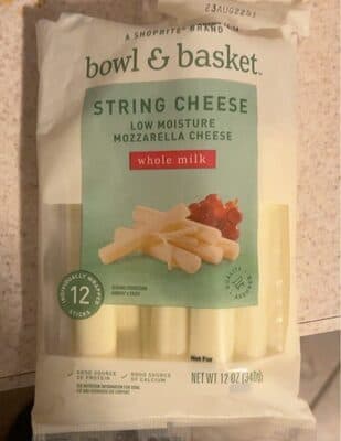 MOZZARELLA WHOLE MILK LOW-MOISTURE STRING CHEESE STICKS, MOZZARELLA