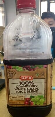 100% CRANBERRY WHITE GRAPE JUICE BLEND FROM CONCENTRATE, CRANBERRY WHITE GRAPE