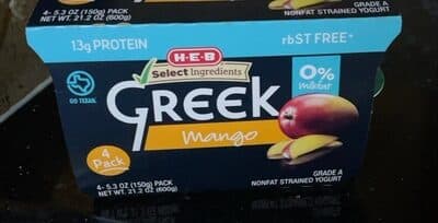 MANGO 0% NONFAT STRAINED GREEK YOGURT, MANGO
