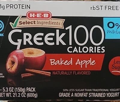 BAKED APPLE GREEK NONFAT STRAINED YOGURT, BAKED APPLE